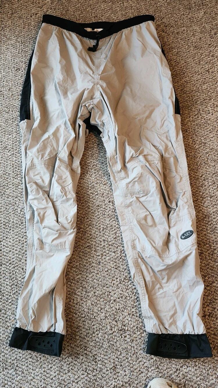 NRS Endurance Splash Pants Kayak Raft Paddling Waterproof Windproof Grey XL #760